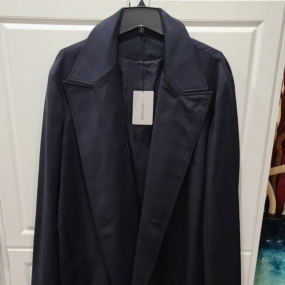 BALENCIAGA CHECK HIGH COLLAR JACKET (UNISEX) - Picture 1 of 14